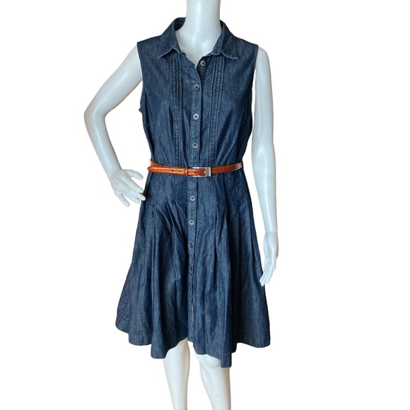Boden Blue Denim Mini Dress - Picture 7 of 10